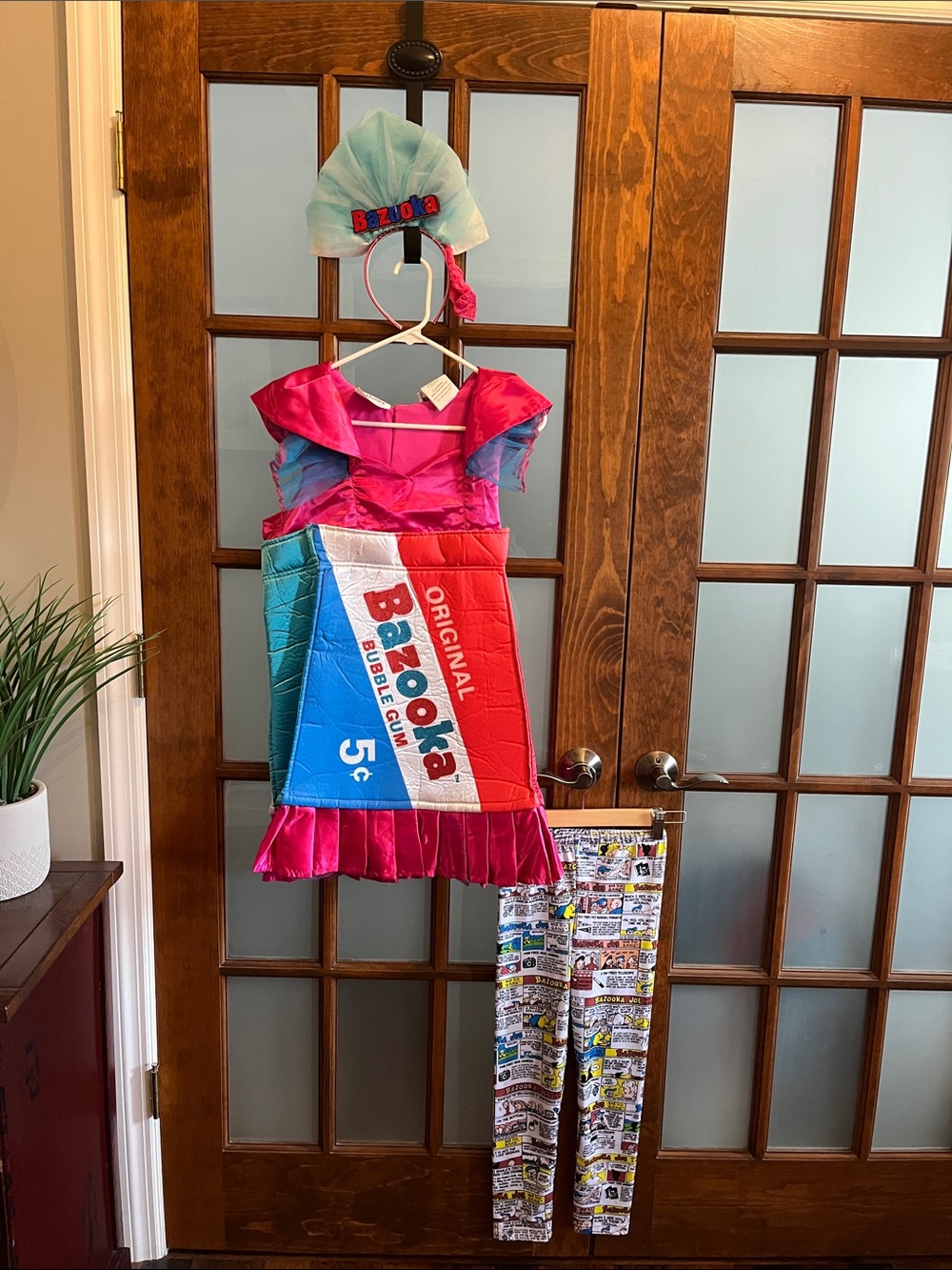 3 piece Pink & Blue Bazooka Gum Kids Costume. From Chasing Fireflies brand